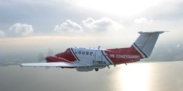 UK MCA coastguard King Air with Leonardo Seaspray radar